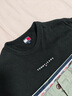 TOMMY JEANS【純色純棉】25夏季男裝平紋針織美式寬松短袖/修身圓領(lǐng)上衣T恤 【寬松刺繡】黑色BDS M 曬單實拍圖
