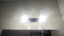 鏡前燈 LED浴室衛(wèi)生間梳妝臺洗臉盆燈具壁燈簡約鏡柜燈三頭鏡子燈 鏡面款-2頭12瓦 高亮白光 曬單實拍圖