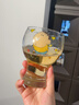 小莊青年蠟筆小新啤酒杯玻璃杯家用2025新款高顏值情侶水杯早茶杯咖啡杯子 冷飲杯-阿呆 曬單實(shí)拍圖