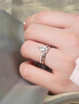 DREU情侶對(duì)戒莫桑石戒指情侶銀戒指男女求婚訂婚結(jié)婚七夕情人節(jié)禮物 50分男單戒證書+禮盒+擦銀布 開(kāi)口可調(diào)節(jié)（刻字其它聯(lián)系客服） 曬單實(shí)拍圖