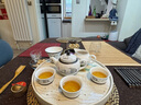 嵐景閣茶盤家用蓄水儲水式茶臺圓形陶瓷功夫干泡盤小茶托盤桌面高檔茶具 遠山一帆風順圓形茶盤 曬單實拍圖