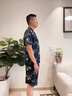 VENTION真絲睡衣男夏季短袖短褲大碼可外穿桑蠶絲家居服禮盒裝送老公 松煙灰【短袖+短褲】 XL 【建議125-140斤】 曬單實(shí)拍圖