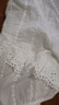 茵曼荷葉領(lǐng)鏤空刺繡純棉襯衫2025夏季女裝度假風(fēng)泡泡袖襯衣 珍珠白  L 曬單實(shí)拍圖