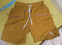 安初夏夏季男士口袋拉鏈工裝短褲男2025百搭寬松速干運動(dòng)休閑五分沙灘褲 焦糖色【23斜拉鏈款-錦綸面料】 2XL 【建議140-160斤】 曬單實(shí)拍圖