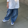 LEVI'S李維斯童裝兒童牛仔褲2025夏季薄款男女童寬松休閑褲 圣得西藍 曬單實(shí)拍圖