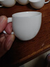 元兮羊脂玉茶杯帶手柄套裝白瓷主人杯單杯陶瓷功夫茶具小號大號品茗杯 羊脂玉龍把杯小號90ml（6個） 曬單實拍圖