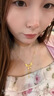 紀(jì)梵蒂 GEFIODEY新款包18K在逃公主項(xiàng)鏈女絲帶蝴蝶結(jié)足金色999吊墜黃金色流蘇鎖骨 絲帶蝴蝶結(jié)項(xiàng)鏈 曬單實(shí)拍圖