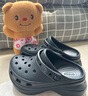 卡駱馳（crocs）經(jīng)典泡芙Clog男女一腳蹬懶人沙灘鞋 CR207521-001 36 曬單實拍圖