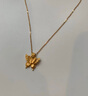 周大福小版金絲羽蝶蝴蝶黃金吊墜(工費380)約2.8g EOF1374七夕 曬單實拍圖