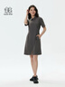 KOLON SPORT/可隆梭織連衣裙 女子戶外POLO領拉鏈吸濕速干短袖裙子 LKOP5MT836-AS 煙灰 M 165/88A 曬單實拍圖