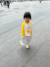 基諾浦（ginoble）學(xué)步鞋1-5歲童鞋25年春秋季男女寶寶復古機能鞋GW1697棉白/棕色 曬單實(shí)拍圖