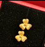 周六福黃金耳釘女款小桃花足金999黃金耳飾計(jì)價(jià)A098247 約1.3g 一對  曬單實(shí)拍圖