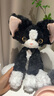 嬰果小島德文貓玩偶卷毛貓咪公仔娃娃陪睡覺(jué)毛絨玩具男生生日禮物送女朋友 德文卷毛貓-（黑白）花色 坐高40cm 曬單實(shí)拍圖