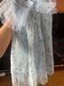 英氏兒童裙子夏季透氣網(wǎng)紗女童連衣裙可愛(ài)碎花裙子背心裙 曬單實(shí)拍圖