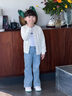 巴拉巴拉balaone童裝兒童針織開(kāi)衫衣服外套女童2025新款春秋甜美毛衫洋氣 白色調00411 120 曬單實(shí)拍圖