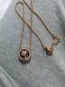 施華洛世奇（SWAROVSKI）Hollow時(shí)來運(yùn)轉(zhuǎn)簡約現(xiàn)代鎖骨鏈人造水晶項(xiàng)鏈女款七夕情人節(jié)禮物 玫瑰金 F 品牌原盒原袋 曬單實(shí)拍圖
