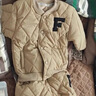 左別嬰兒羽絨服0-6個(gè)月冬裝棉衣套裝加厚男0-1歲半2兩件套衣服秋冬季 卡其色（棉衣套裝） 100cm 曬單實(shí)拍圖