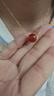 周六福  周六福金鑲玉紅瑪瑙項(xiàng)鏈時(shí)尚吊墜套鏈送老婆生日禮物 40cm+5cm 曬單實(shí)拍圖