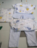 舒貝怡嬰兒衣服夏季新生兒連體衣短袖寶寶哈衣男女童爬服 小熊天藍73CM 曬單實拍圖