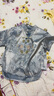 漢唐貝貝男童新中式漢服套裝夏季2025新款中國風(fēng)周歲禮服男寶刺繡唐裝薄款 藍色套裝 120cm 曬單實(shí)拍圖