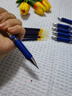 真彩按動(dòng)筆芯黑色中性筆AK35學(xué)生用速干刷題筆黑筆考試專(zhuān)用水性簽字筆教師用辦公文具按壓式碳素水性筆 藍色-6支 送10支筆芯 曬單實(shí)拍圖