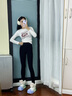 莫代爾加長黑色內(nèi)搭褲女外穿秋冬季加絨光腿神器高個子加深襠壓力褲襪 160g黑色連腳春秋款15-25℃ 1條 L 加長款【適合身高171-180c】 曬單實拍圖