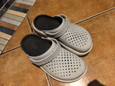 卡駱馳crocs舒樂洞洞鞋沙灘鞋男鞋包頭女鞋拖鞋|209964 大氣灰-1FT 41 /42(260mm) 曬單實拍圖