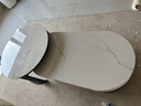 森生林巖板茶幾客廳小戶型簡(jiǎn)約輕奢橢圓形可伸縮茶桌 C14-1黑架白箱 雪山白+雪山白 120cm橢圓茶幾+80cm小圓邊幾 曬單實(shí)拍圖