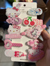 可愛蘋果紅格子kitty系列發(fā)夾少女亞克力鴨嘴夾側(cè)邊邊夾發(fā)卡發(fā)飾 粉色Kitty貓-10件套 曬單實(shí)拍圖
