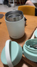 樂扣樂扣（LOCK&LOCK）保溫桶 不銹鋼便攜式手提保溫飯盒帶餐具700ML 薄荷綠 LHC8042MIT 曬單實拍圖