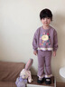 G.DUCKKIDS小黃鴨童裝女童春裝洋氣套裝兒童衛(wèi)衣可愛兩件套寶寶春秋季衣服 紫色套裝 120 (建議105-115cm 4-5.2周歲) 曬單實拍圖