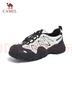 駱駝（CAMEL）丑萌登山鞋女時(shí)尚撞色戶外休閑鞋 L24S076620 米/銀/黑 36 曬單實(shí)拍圖