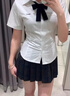 茯見jk格裙半身裙女制服百褶裙短裙校供感日系高腰顯瘦百褶春夏學(xué)生 凜凜 M 裙長(zhǎng)42cm 曬單實(shí)拍圖