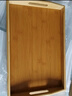 藍愛(ài) 竹木茶盤(pán)托盤(pán)家用放茶杯竹制端菜盤(pán)茶具長(cháng)方形水杯小茶盤(pán)燒烤盤(pán) 平把竹托盤(pán)（大號） 38*25*4cm 曬單實(shí)拍圖