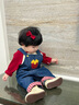 幼歌（YOUGE）嬰幼兒薯條造型軟牛仔背帶休閑褲寶寶童趣舒適寬松褲子 牛仔藍(lán) 73 cm 曬單實拍圖