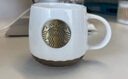 星巴克（Starbucks）經(jīng)典黑紅白魚鱗陶瓷銅牌馬克杯水杯咖啡杯復(fù)古人魚情侶對杯禮物 白色單杯原盒裝 曬單實拍圖