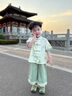 G.DUCKKIDS小黃鴨童裝兒童漢服女童夏季男童六一兒童節(jié)演出服夏天新中式校服 男童綠色 110 【建議4-5歲】 曬單實(shí)拍圖