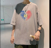 BOY LONDON【滿(mǎn)天星】春夏男女同款短袖漸變燙鉆印花時(shí)尚T恤N01107 黑色 L 曬單實(shí)拍圖