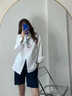 派吉鯊秋季新款百搭ins港風(fēng)原宿簡(jiǎn)約通勤風(fēng)女襯衫韓版設計百搭襯衣女 965白色 M 建議90-105斤 曬單實(shí)拍圖
