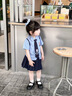 簡霏兔子警官兒童衣服 夏裝女孩朱迪裙子女童連衣裙春秋學院風jk套裝 小兔Jk套裝 120 曬單實拍圖