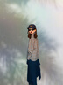 moussy 2025夏季新品復古寬松時尚舒適長袖襯衫女028ISA30-4071 555花紋駝色 均碼 曬單實拍圖