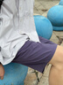 回力戶(hù)外山系短褲男夏季速干涼感透氣中褲男款褶皺美式運動(dòng)潮牌五分褲 極光紫(純色) L /175(回力潮牌品質(zhì)保障) 曬單實(shí)拍圖