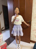 優(yōu)優(yōu)1點(diǎn)（Yoyo one）女童半身裙夏季韓版蛋糕裙兒童2025新款短裙大童夏季女孩蓬蓬裙子 紫色 120 120cm 曬單實(shí)拍圖