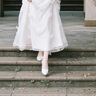 微光里氣質(zhì)高跟鞋女婚鞋女2025年新款蕾絲花邊純白花嫁風(fēng)尖頭婚紗新娘鞋 米白色 8.5cm 37 曬單實(shí)拍圖