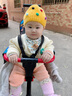 李晨曦（Lichenxi）新生嬰兒兒帽子秋冬季幼兒童帽三個(gè)月冬天小孩女寶寶針織毛線帽秋 圓點(diǎn)棒葉毛線帽  黃色 帽圍 42-46cm  參考年齡 2-14月 曬單實(shí)拍圖