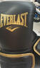 EVERLAST Powerlock2 拳擊手套男女訓練打沙袋泰拳格斗搏擊拳套 黑金色(Powerlock2) 8oz 曬單實(shí)拍圖