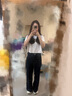 Levi's李維斯25年秋冬新款女士美式休閑318寬松塑形闊腿牛仔褲 深靛藍(lán) 24 (30) 曬單實(shí)拍圖