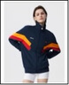 ELLESSE【范丞丞同款】小貝殼撞色拼接運動外套男新款女休閑夾克衣服 藏藍(lán)色 M 曬單實拍圖