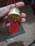 金日滿(mǎn)黃銅小鈴鐺風(fēng)鈴掛飾裝飾掛件門(mén)鈴家居店鋪民宿圣誕節擺件禮物 幸福 3.8CM 曬單實(shí)拍圖