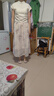 丹珠娜（DanZhuNa）新中式連衣裙子夏天女裝2025新款禪意國(guó)風(fēng)法式水墨畫碎花長(zhǎng)裙套裝 新中式上衣+水墨畫裙子 XL （110-120斤） 曬單實(shí)拍圖